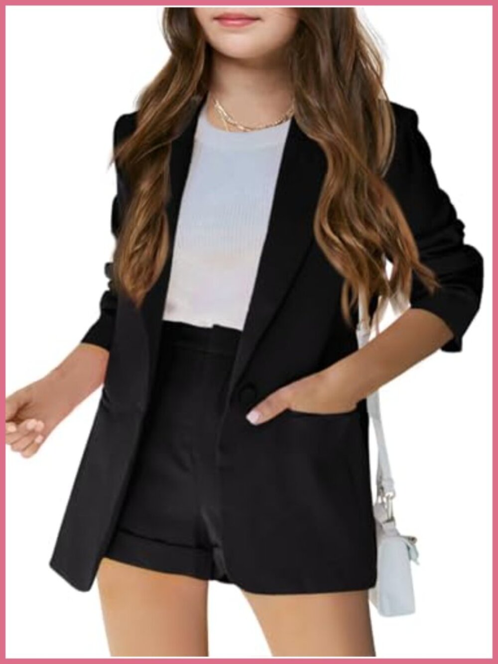 Girls 2-Piece Blazer and Pants Set Long Sleeve Button Front Fully Lined Formal